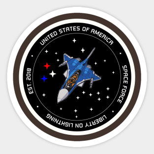 Liberty On Lightning - US Space Force Sticker